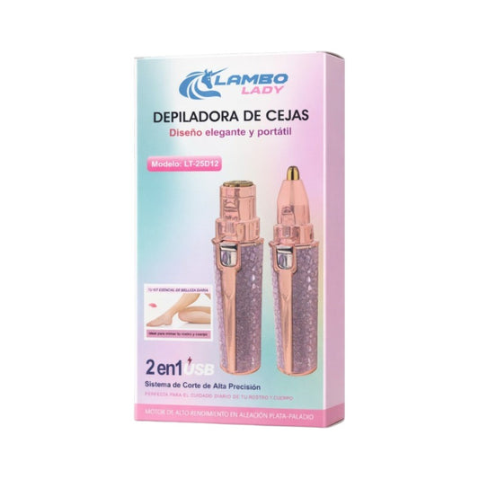 Depiladora de Cejas Lambo Lady 2 en 1 USB LT-25D12
